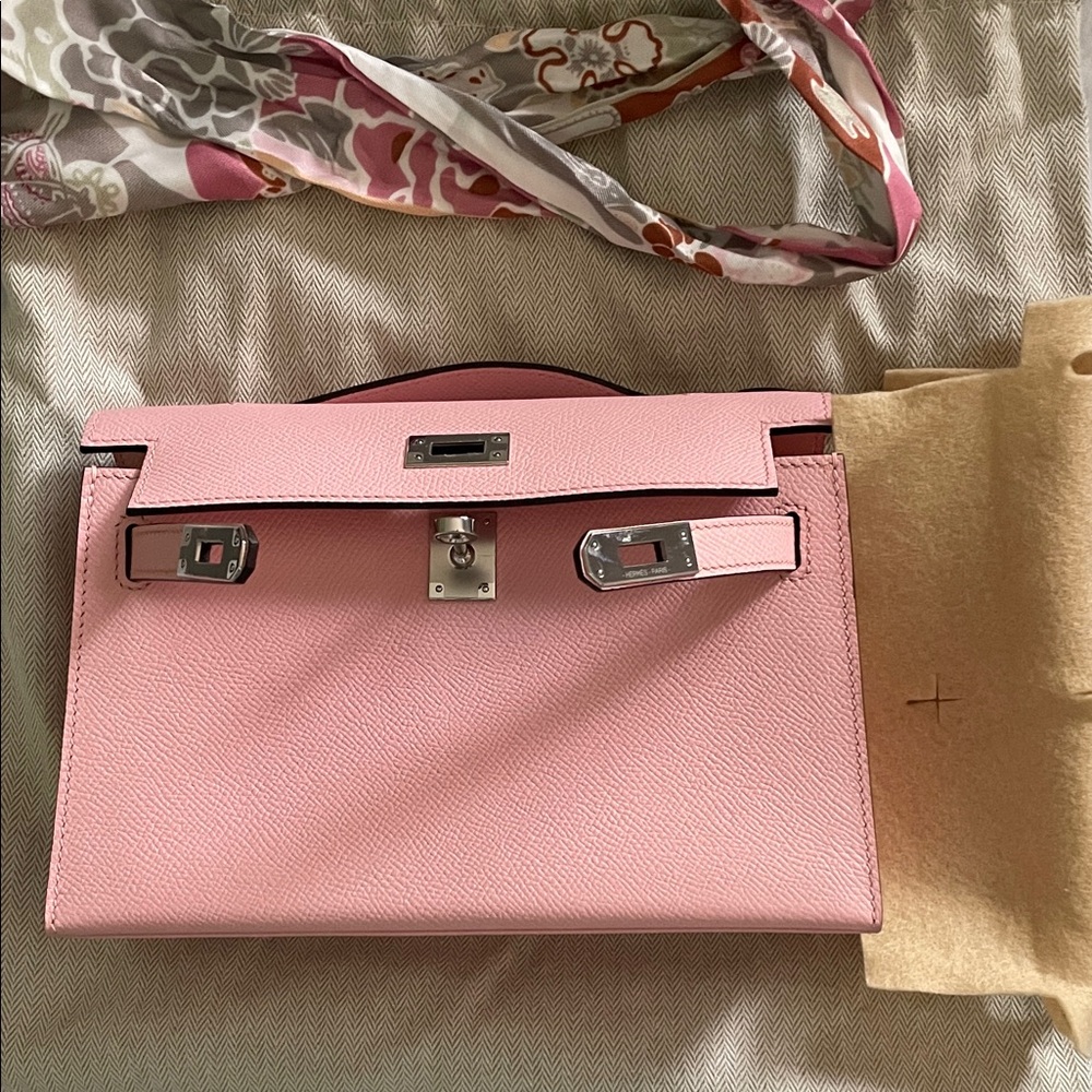 Pink Leather Top-Handle Women's Bag